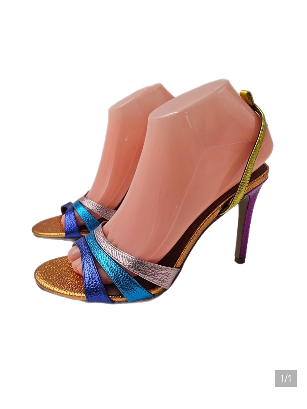 Kurt Geiger Metallic Multicolor Strappy High Heel Sandals
